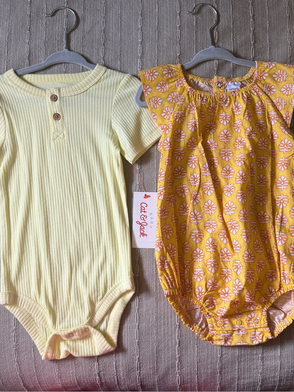 Cat & Jack Baby Romper in Pale Yellow